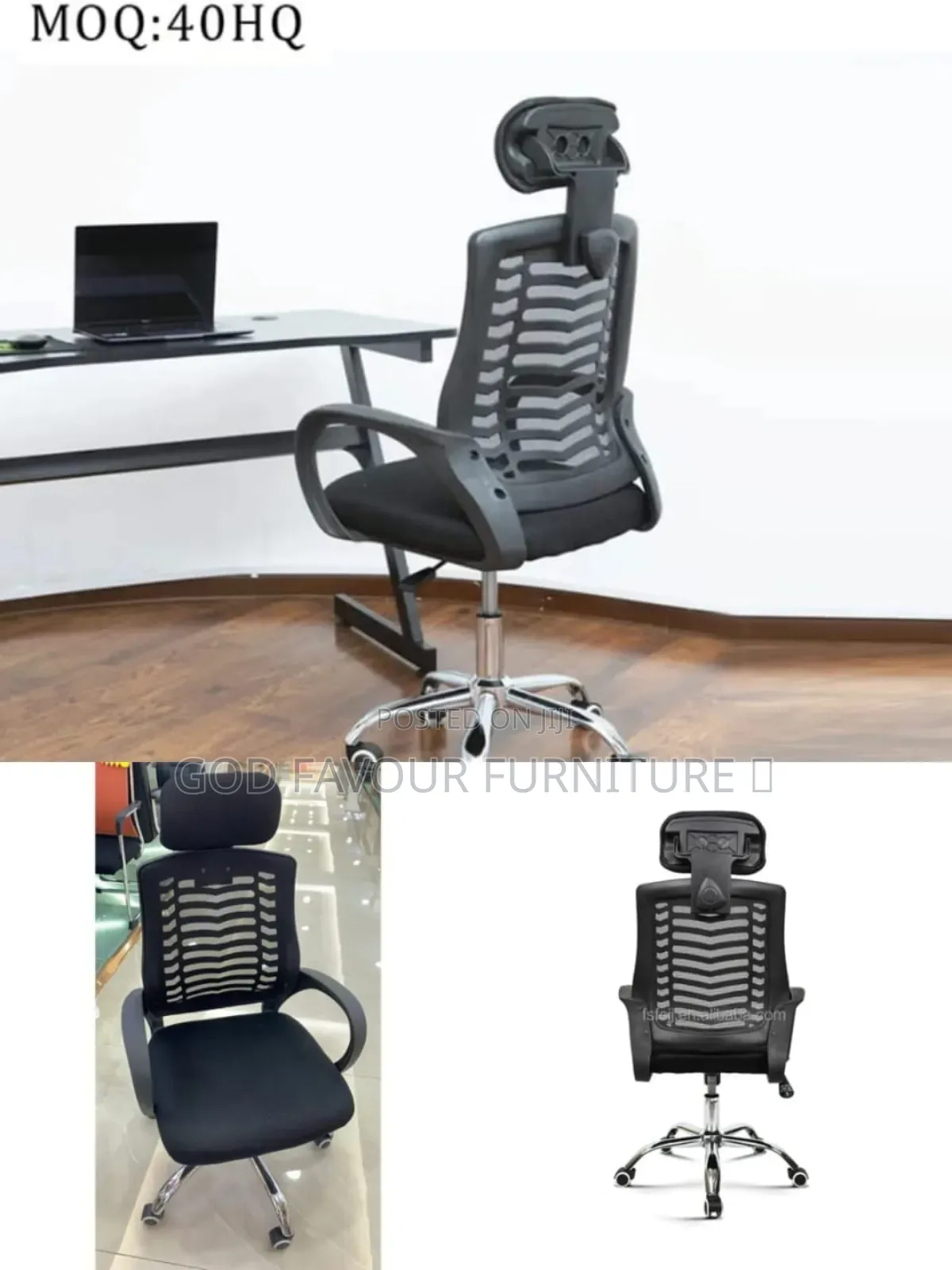 Modernised Headrest Office Chair With Armrests Hj9m