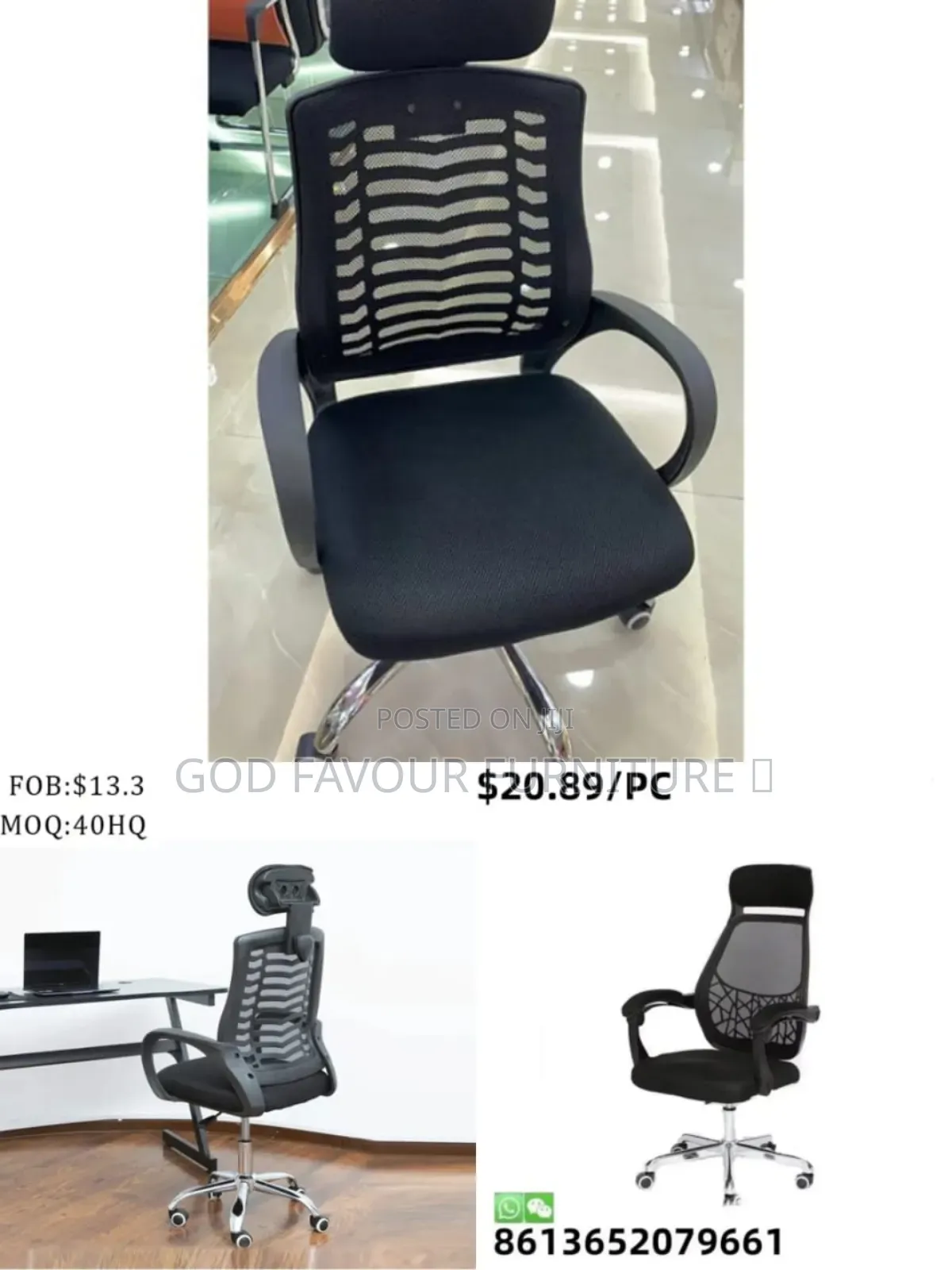 Quality Headrest Office Chair With Armrests Gvc5j