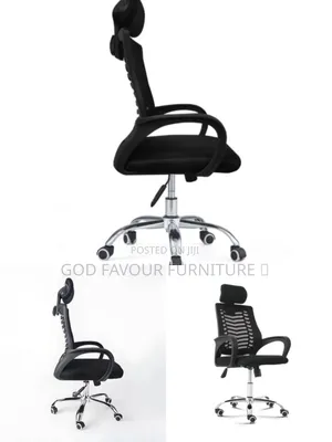 Black Headrest Office Chair With Armrests Black Vx4e