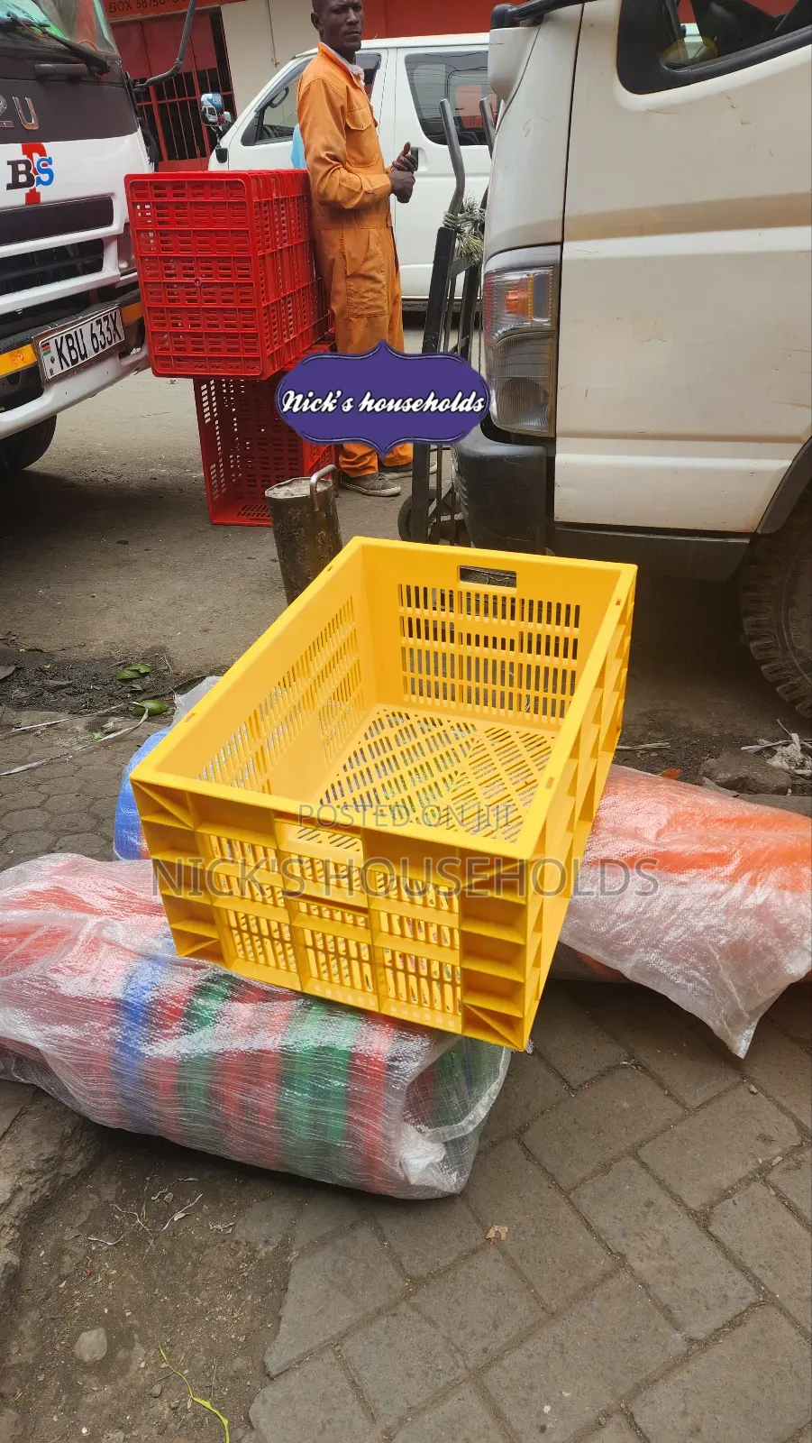 Durable Plastic Crates, Crates for Transport of Foods