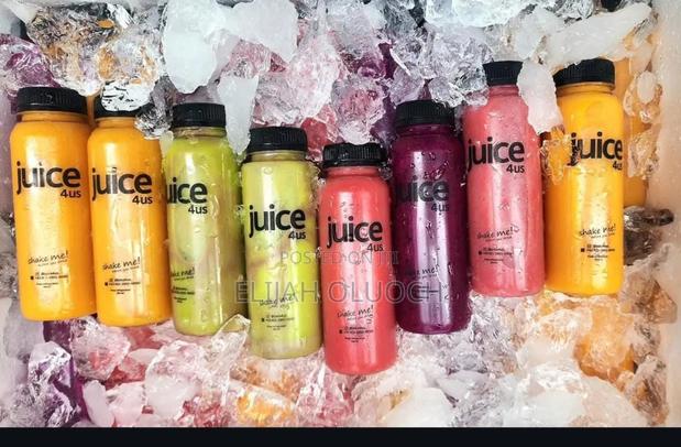 4 Pieces Re-Usable Glass Juice Bottles - thumbnail 3