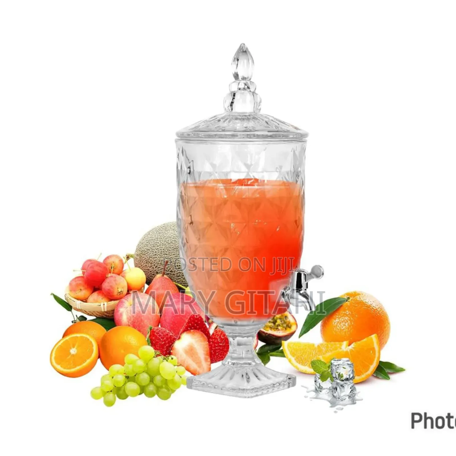 Thick Clear Glass 3l Juice Dispenser