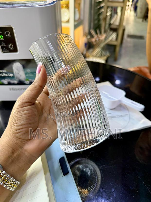 6 PCS Crescent-Shaped Transparent Glassware - thumbnail 2