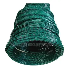 Double Galvanised Green Razor Wire