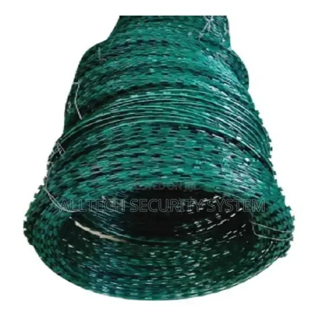 Double Galvanised Green Razor Wire