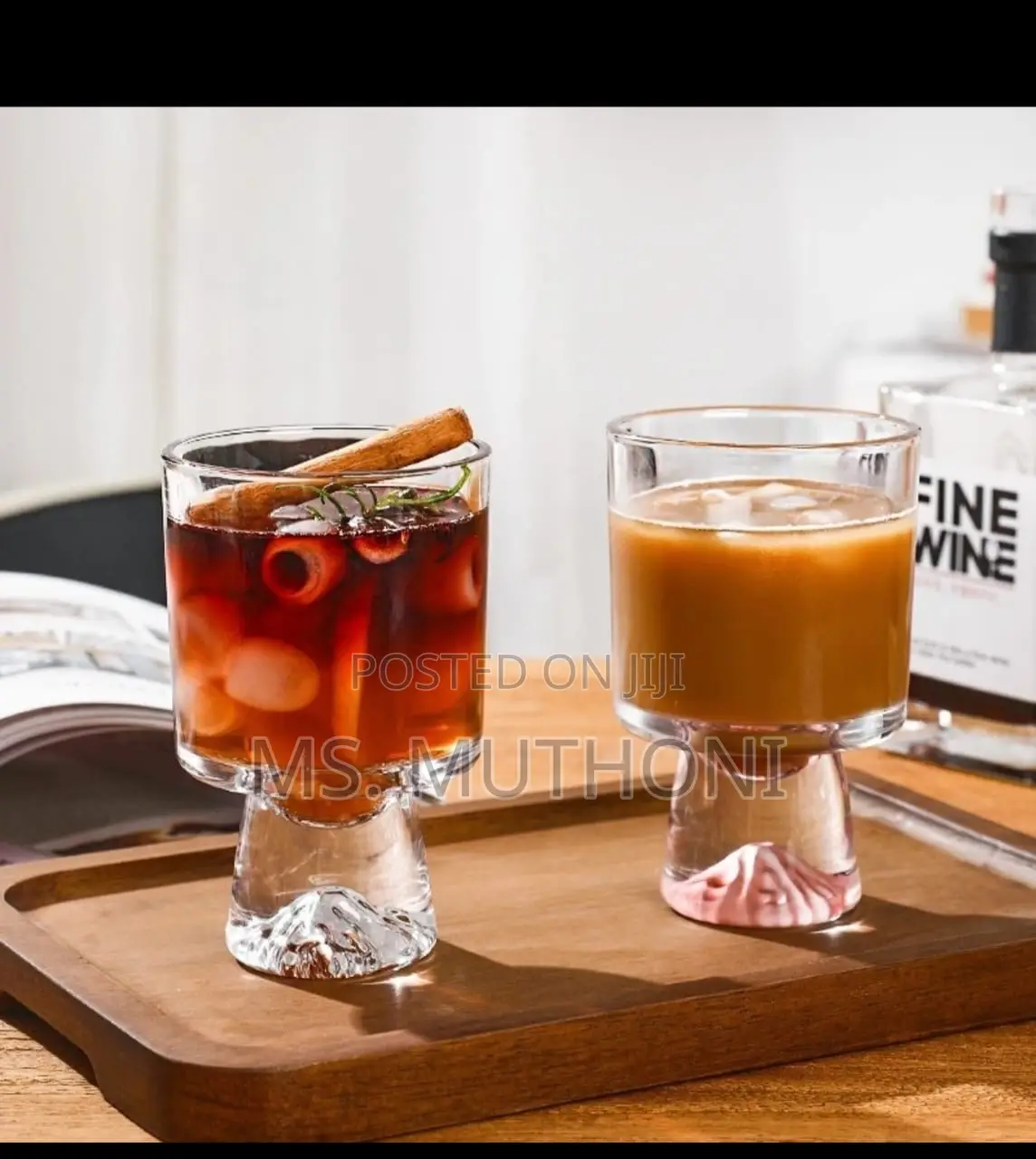 Elegant Mountain Bottom Crystal Glassware 