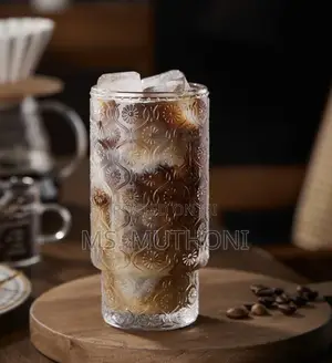 6 PCS Beautiful 350 Ml Ribbed / Iced Coffe Glass.