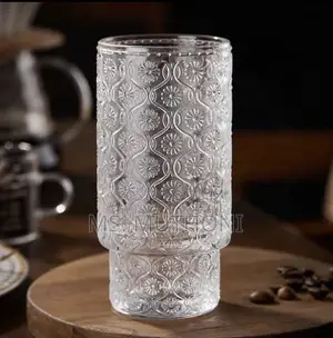 6 PCS Beautiful 350 Ml Ribbed / Iced Coffe Glass.