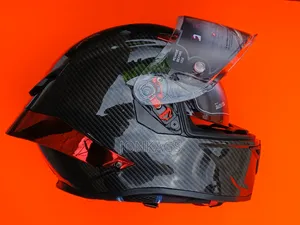 Full Face Motorcycle Helmet With Fibre Pattern