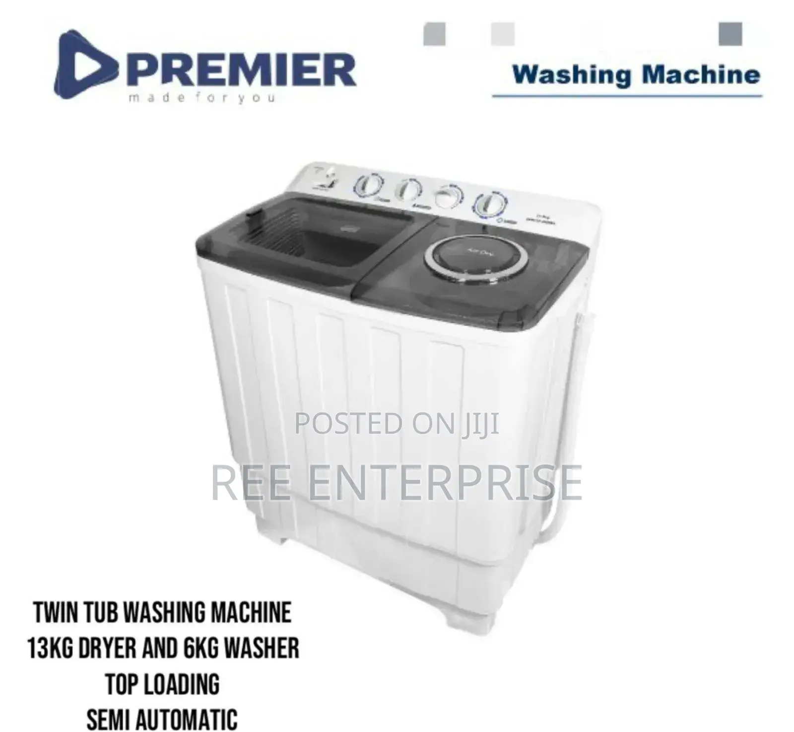 13kg Dryer and 6kg Washer Premier Washing Machine