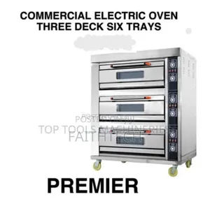 Premier Commercial Electric Oven Three Deck Six Trays
