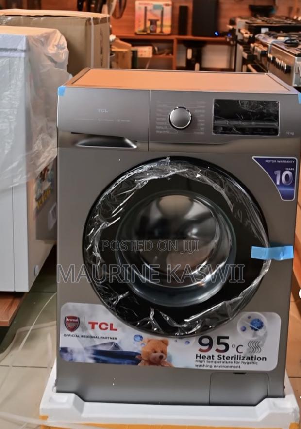 TCL 12kg Wash Spin Automatic Machinefront Load P612flg - main view