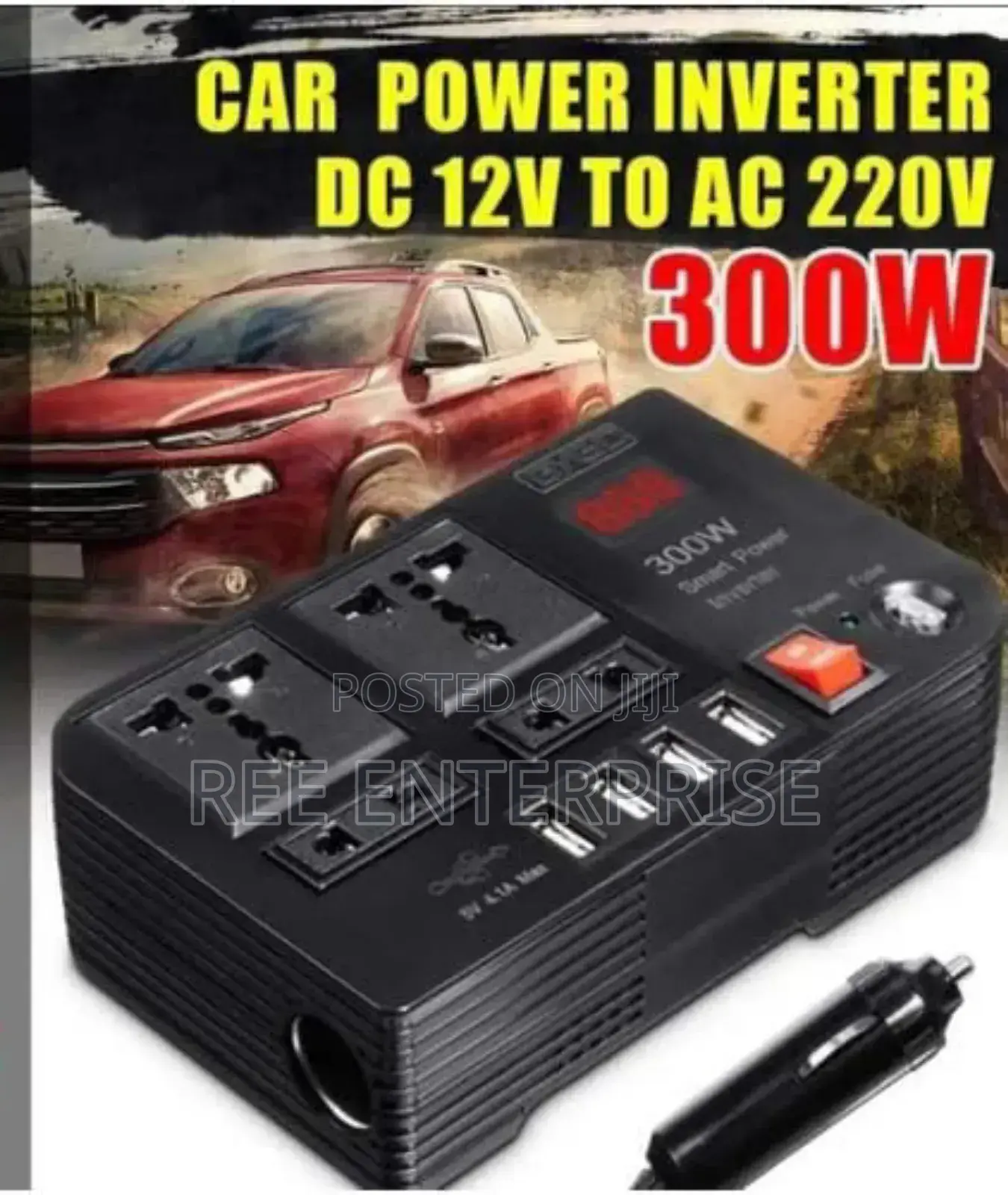 300w Car Power Inverter Dc to Ac 12v to 220v