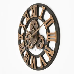 *3d Roman Vintage Gear Pocket Wall Clock*
