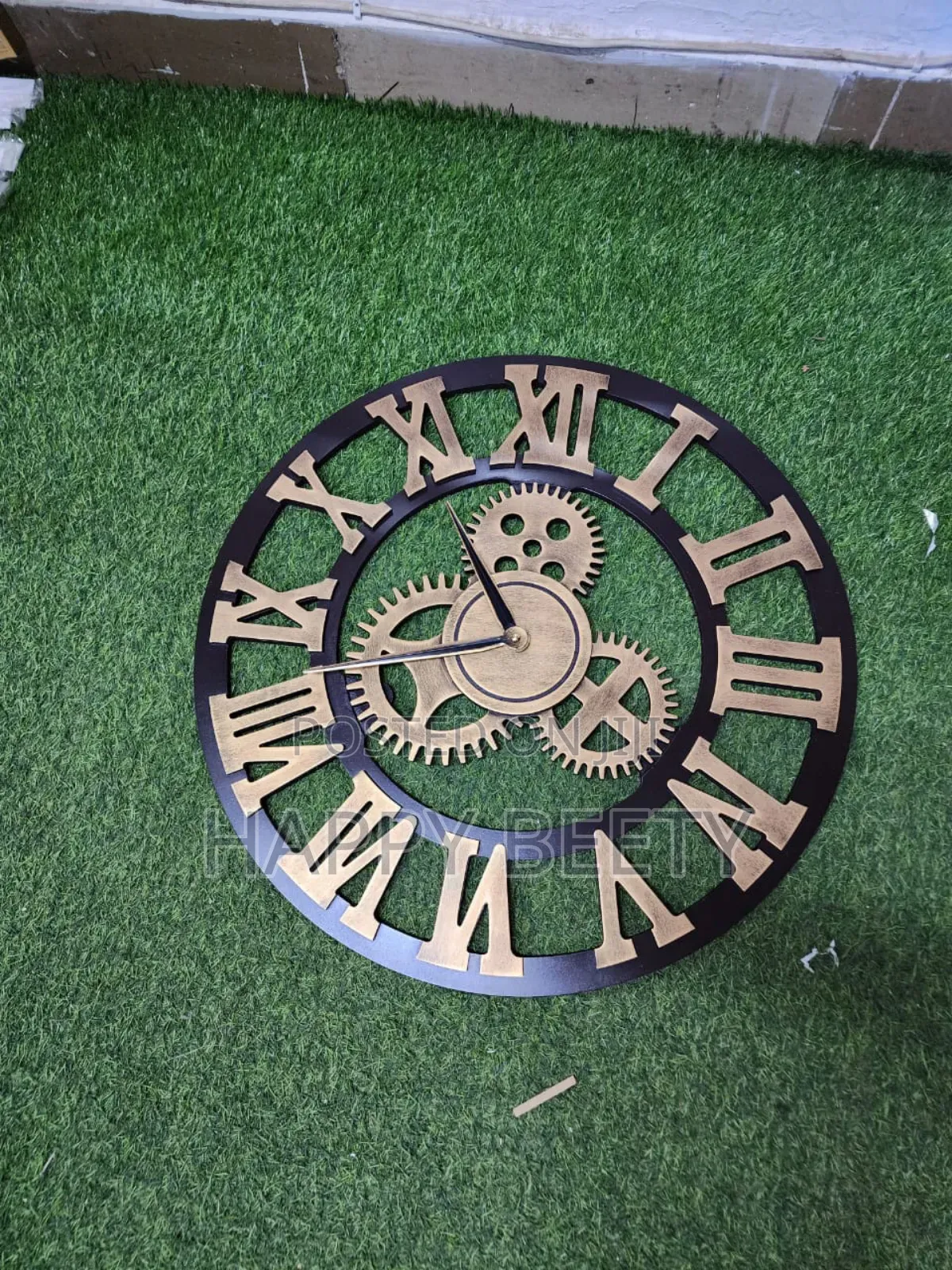 *3d Roman Vintage Gear Pocket Wall Clock*