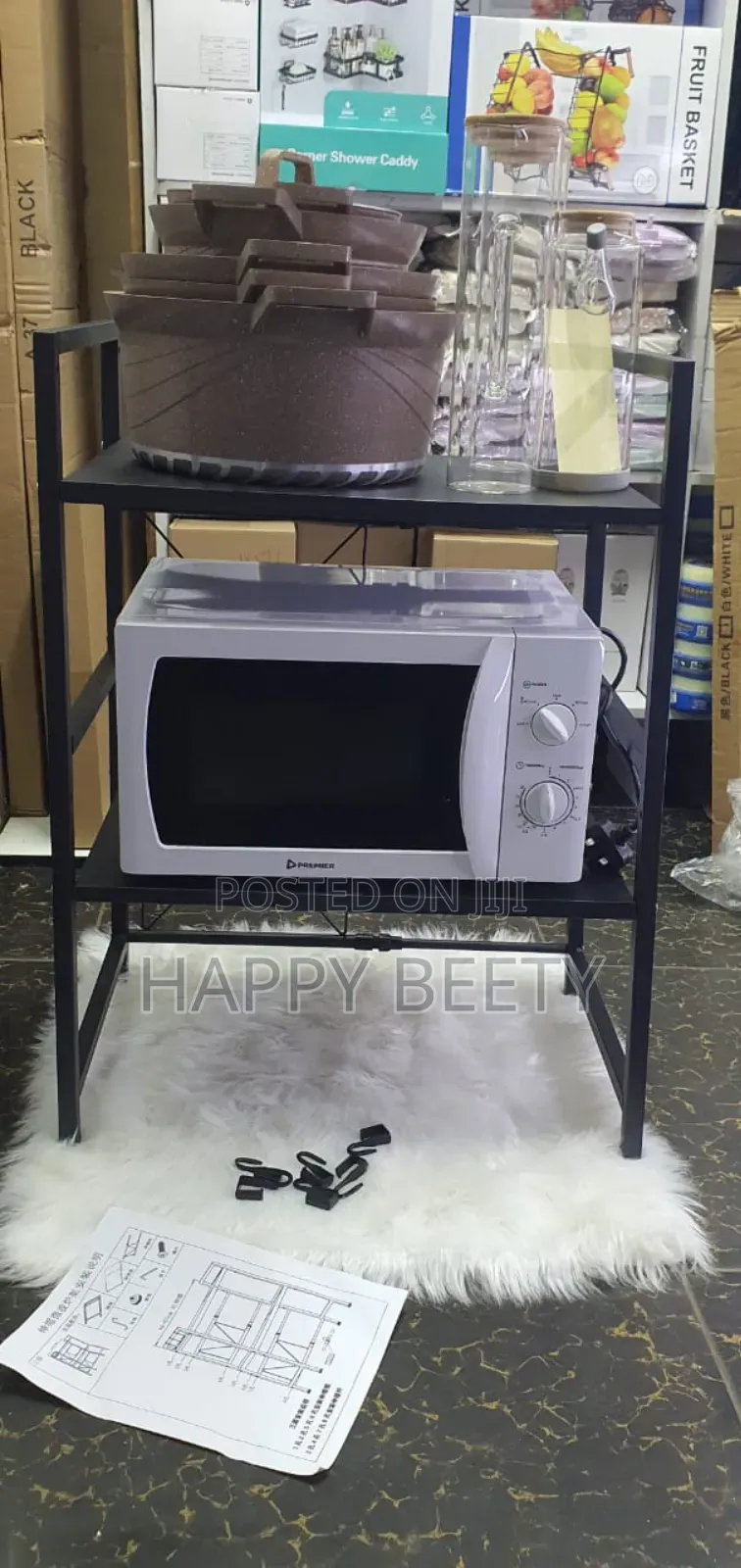 *2tier Heavy Duty Telescopic Adjustable Microwave Stand*