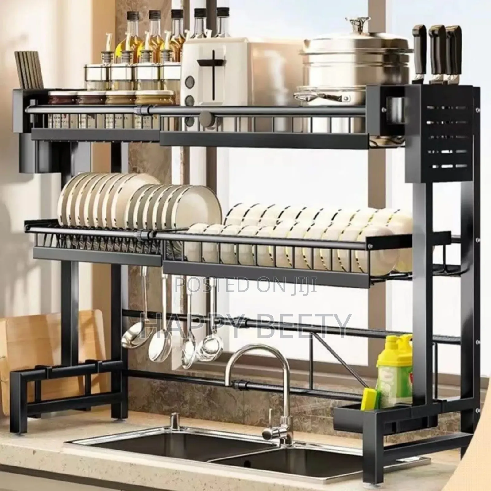 Adjustable Double Layer Over the Sink Dish Rack