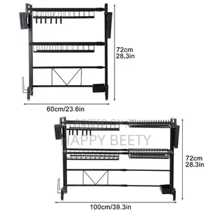 Adjustable Double Layer Over the Sink Dish Rack
