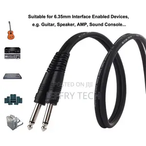 5 Meter - 6.35mm 1/4" Male to Male Cable 6.5mm Mono Audio Pl
