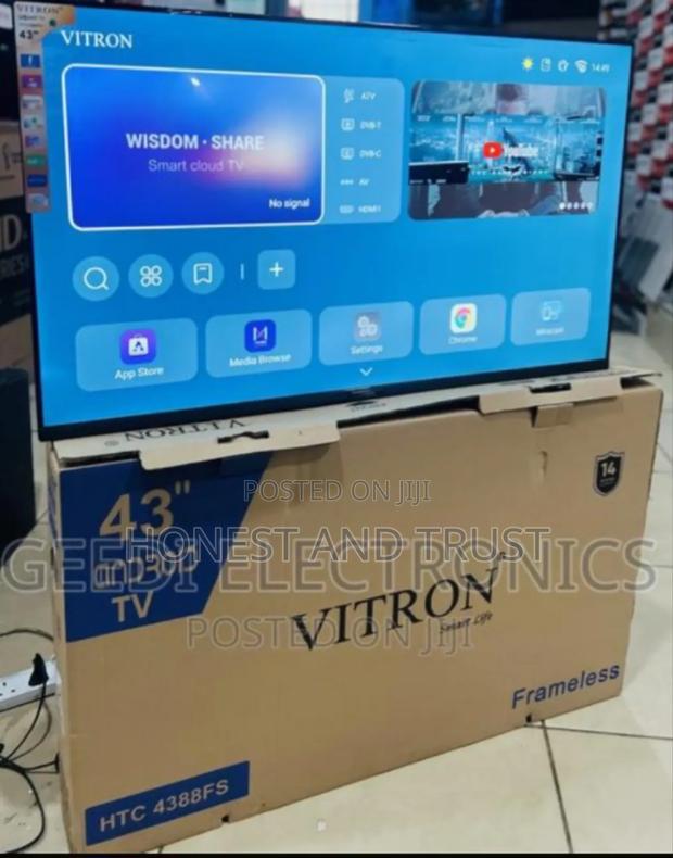 Vitron 43 Inches Smart Android Tv Frameless - thumbnail 3