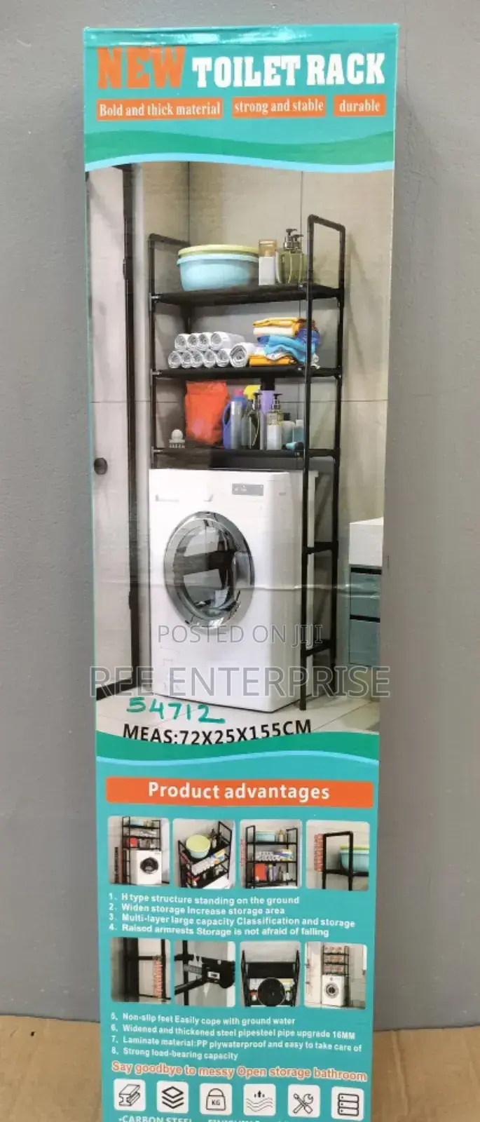 2 in 1
Toilet + Washing Machine Rack