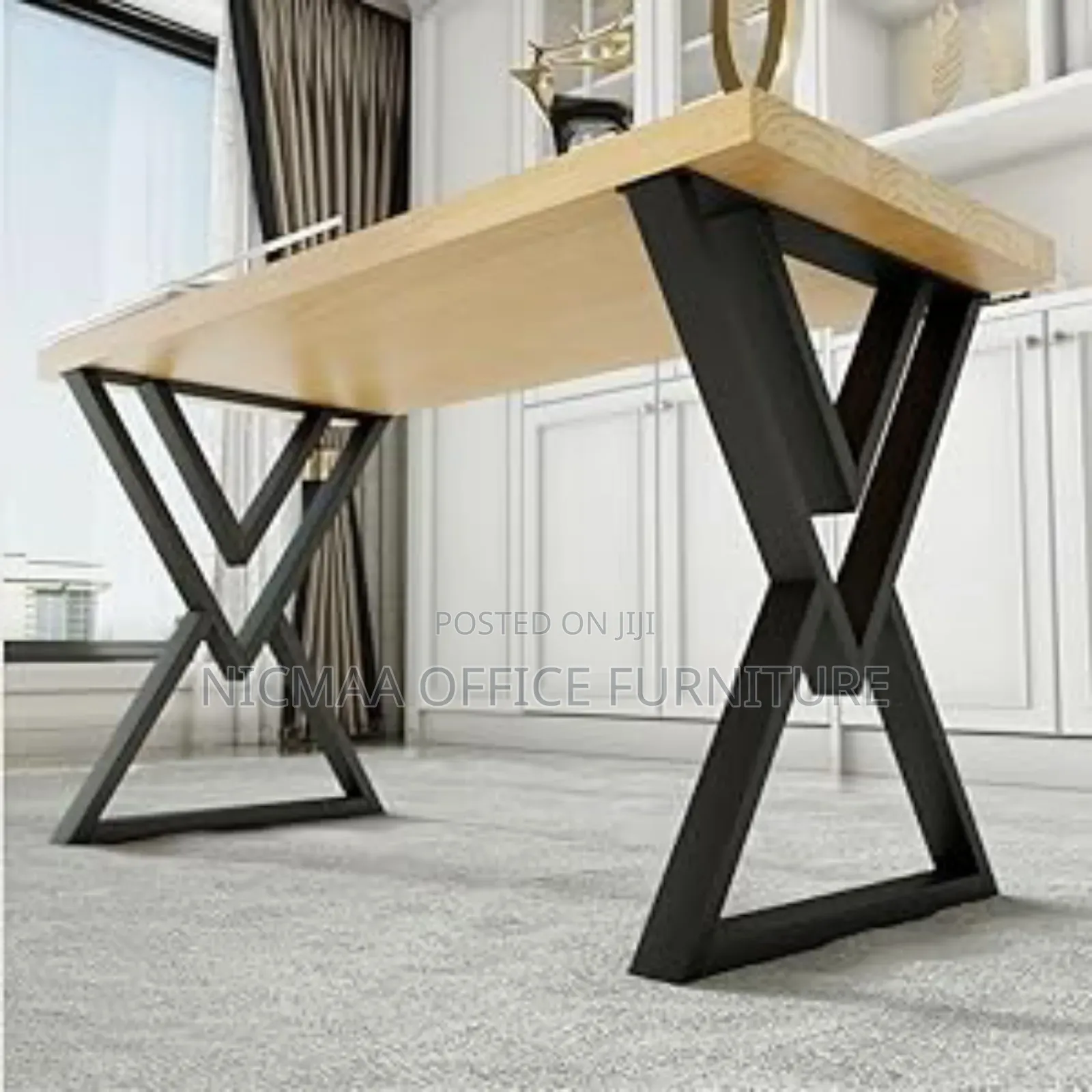 Diamondforge 28" Black Metal Table Legs