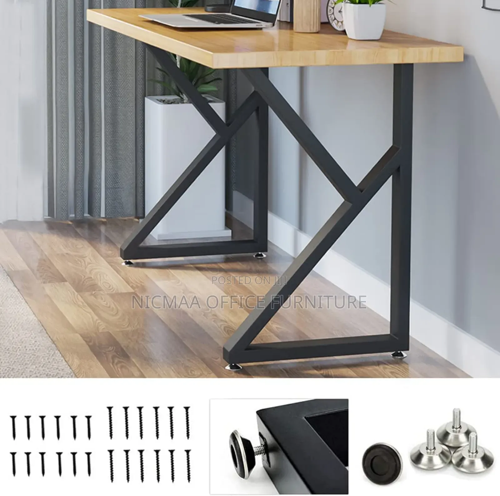 Diamondforge 28" Black Metal Table Legs