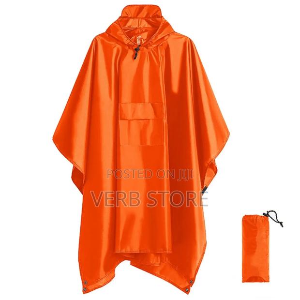 High Quality Unisex Adult Rain Poncho With Cap - thumbnail 3
