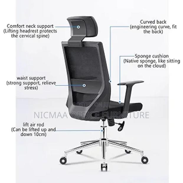Ergonomic Executive Mesh Office Chair Adjustable - thumbnail 4