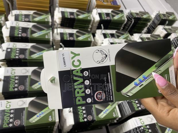 Resolute Privacy Tempered Glass Protector for Tecno Camon 15 - thumbnail 2