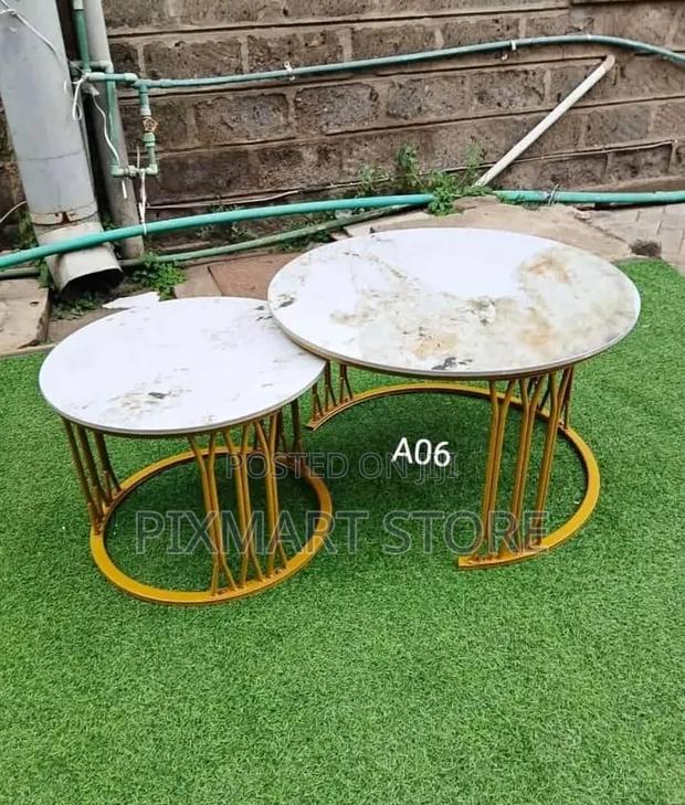 Pure Ceramic Marble Nesting Tables – Elegant Durable - main view