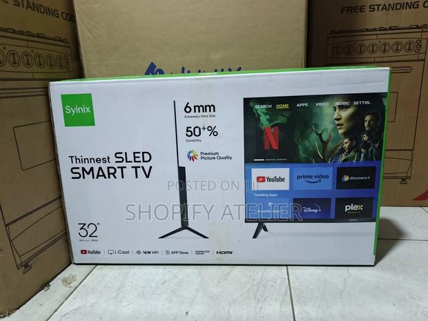 Synix Sled 32" Smart Television 6mm Thick Netflix Chrome - main view