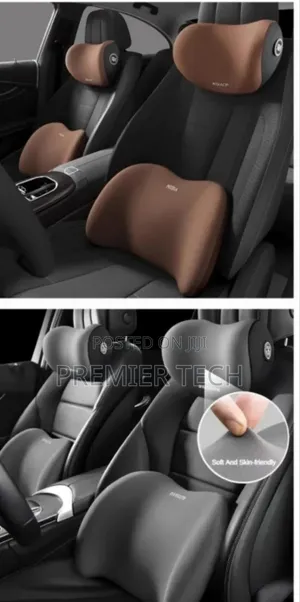 2 Piece Memory Foam Car Headrest Lumbar Support