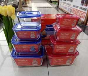 4pcs Heat Resistant Glass Storage Bowl Set With Lid
