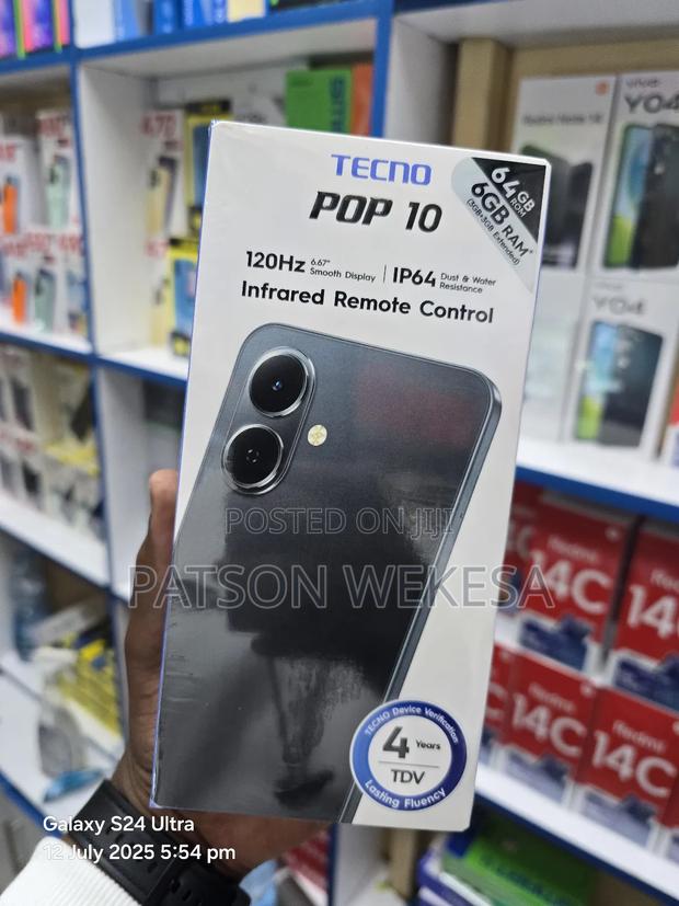New Tecno Pop 10 64 GB Black - thumbnail 2