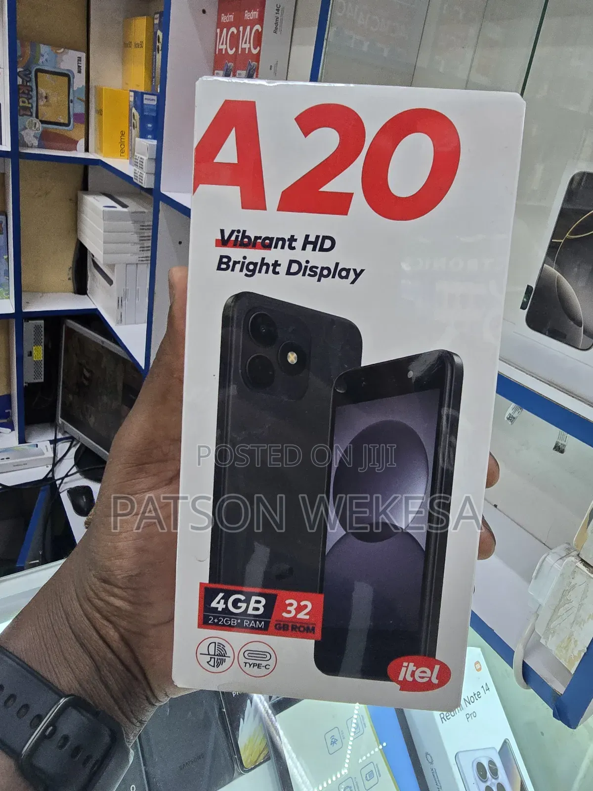 New Itel A20 16 GB Black