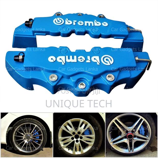 Sporty Plastic Brembo Brake Covers - Quick-Fit Car Set