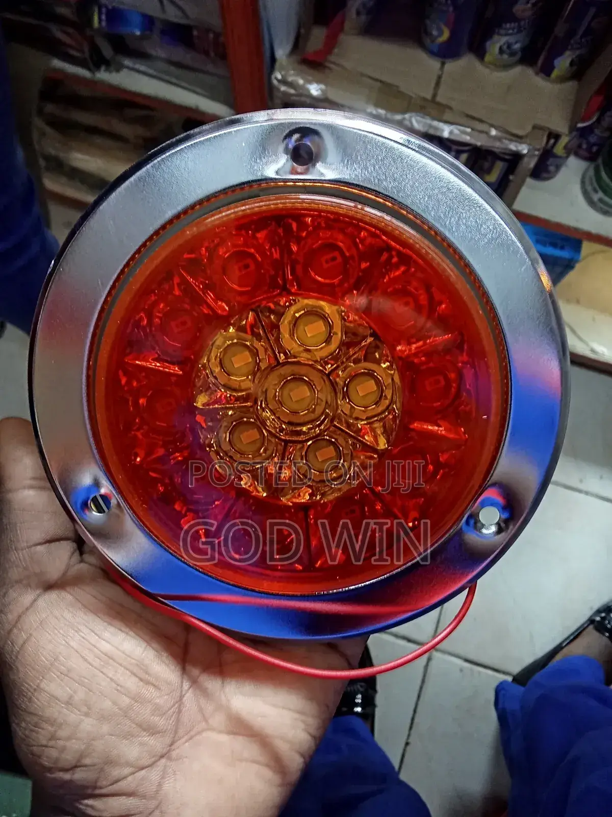 Truck Lamp Chrome Round