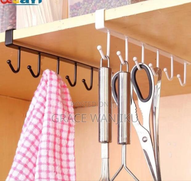 *Under The Shelf (Multi~Purpose) Hooks 6 Slot Metallic - main view
