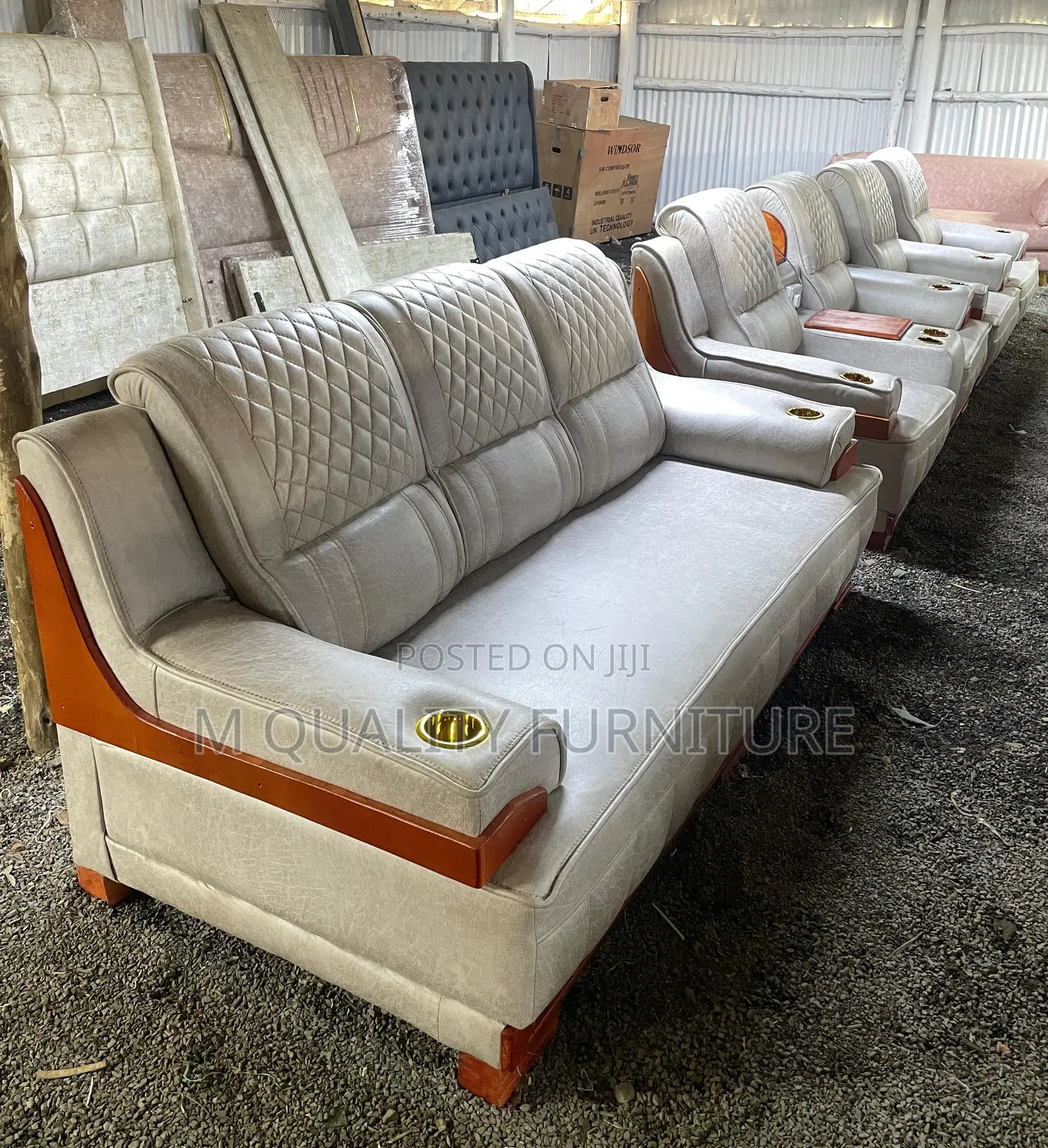 7 Seater Modernized Semi Recliner Sofa Sets