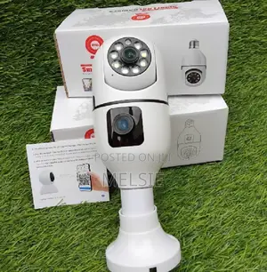 Wifi Bulb Camera Dual Lens Screen 1080p