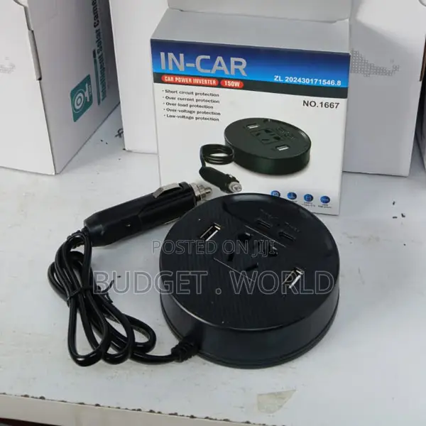 Car Cigarette 150w Dc 12v to Ac 220v Usb Inverter