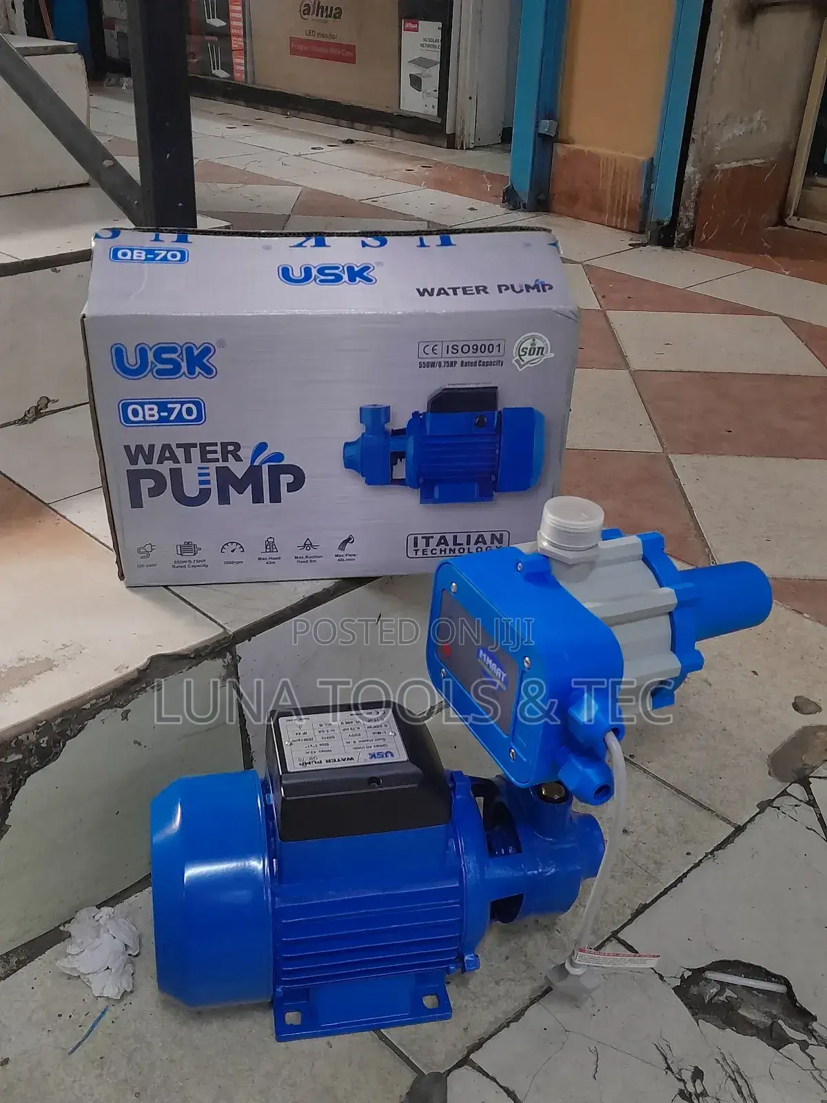 Usk 0.75hp Surface Pump 43mtrs Head and Pump Control