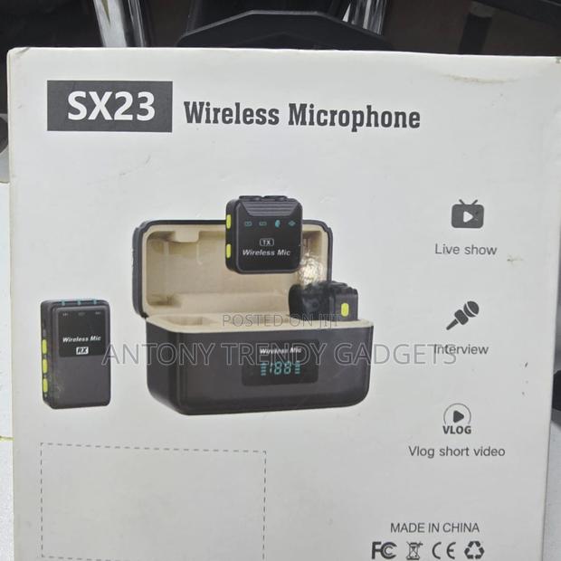 Sx23 Wireless Mic Clip-on Lavalier Set With Charging Case