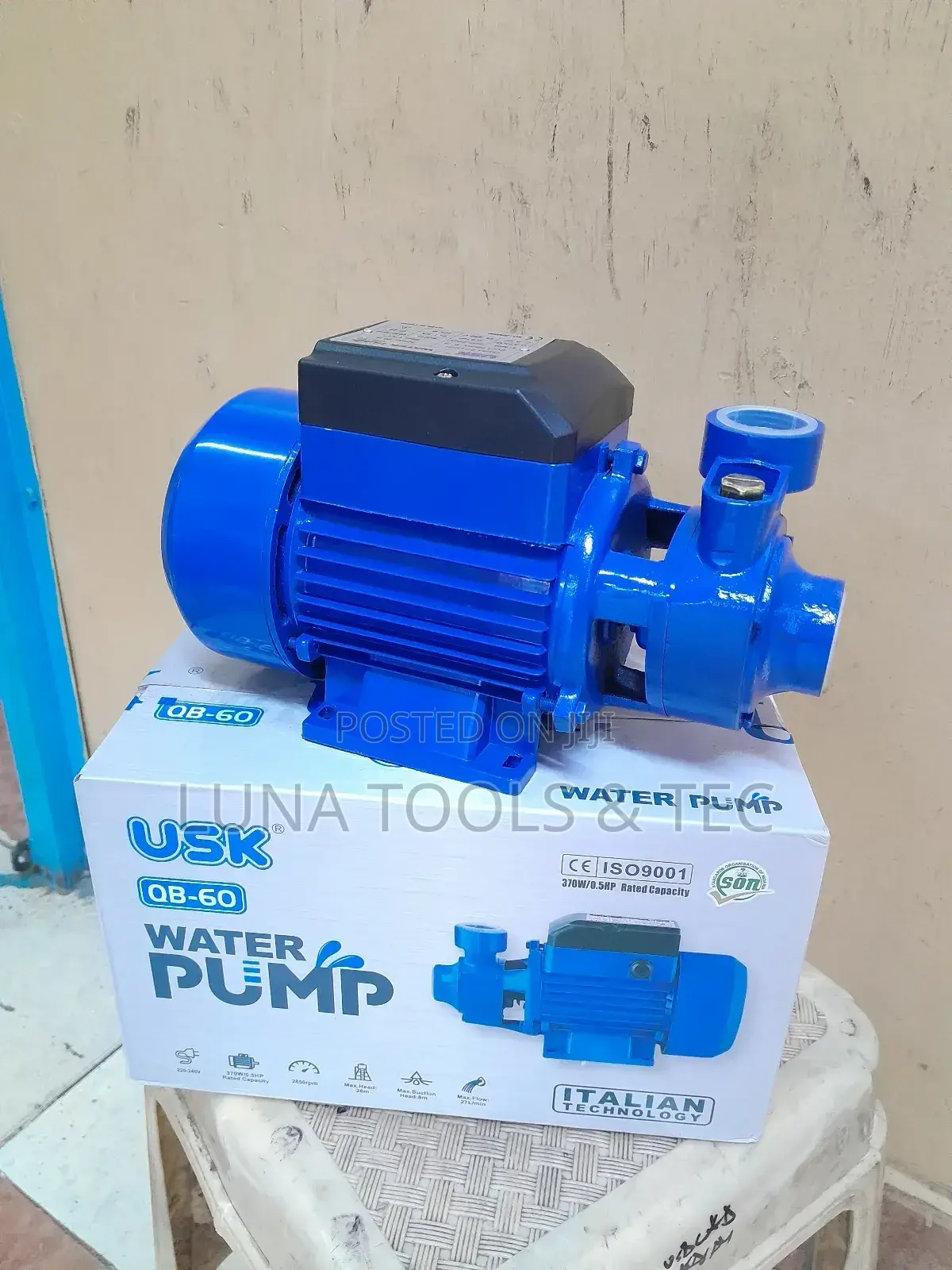 Original Usk 0.5hp Booster Water Pump 28m Head