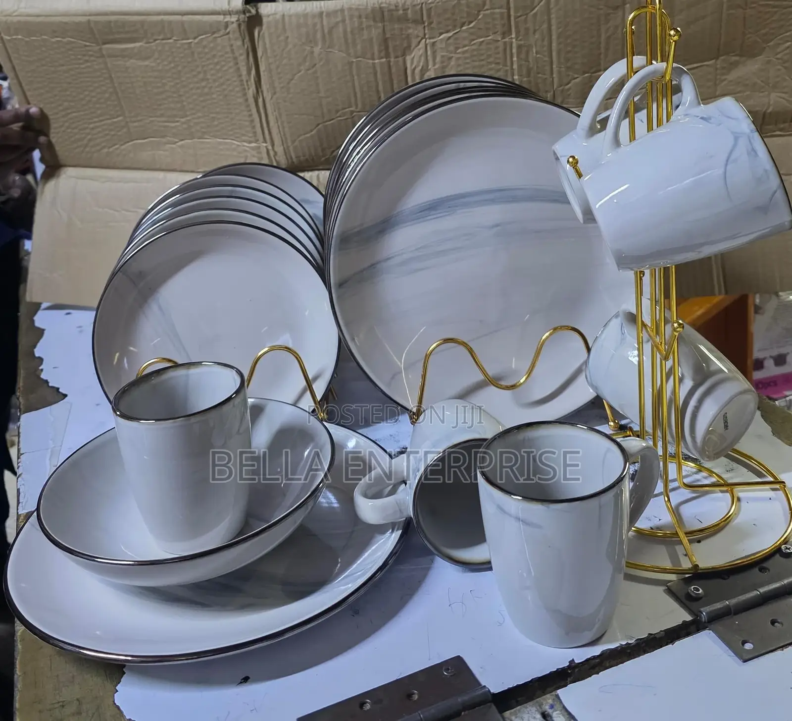 24 PCS Marble Dinner Set