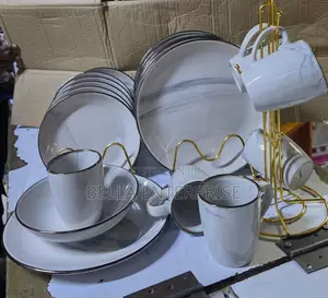 24 PCS Marble Dinner Set