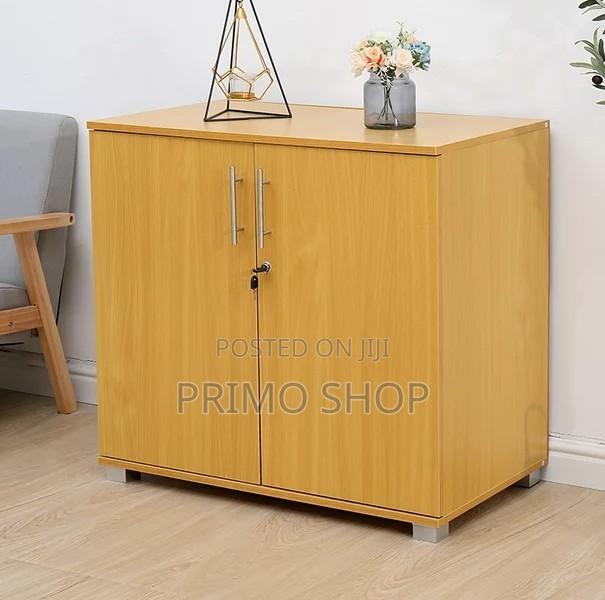 Office Cabinet; Wood-Finish Office Credenza With 2 Doors - thumbnail 3