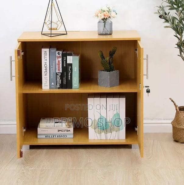 Office Cabinet; Wood-Finish Office Credenza With 2 Doors - thumbnail 6