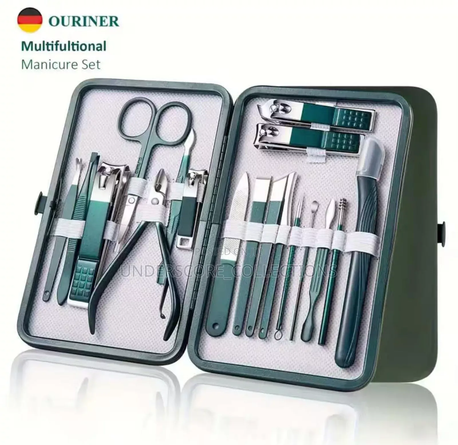 Professional Manicure Set With Exquisite Leather Cover